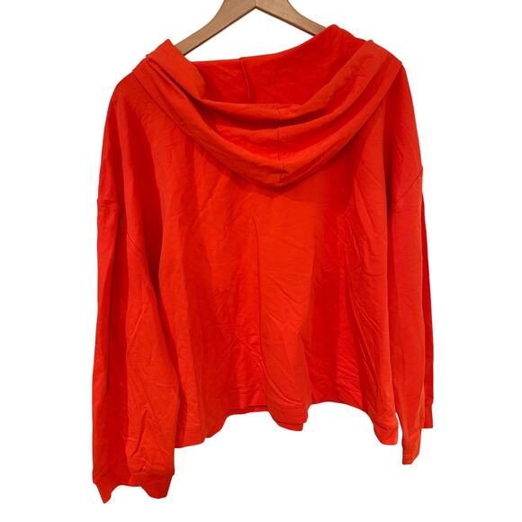 Buykud Plus Size Oversized Hoodie 4X Orange Long Sleeve Casual‎ Pullover Cropped - Picture 4 of 4